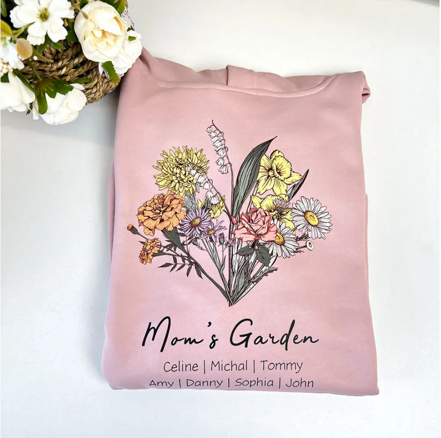 Birth Flower Bouquet Customized Hoodie/Crewneck