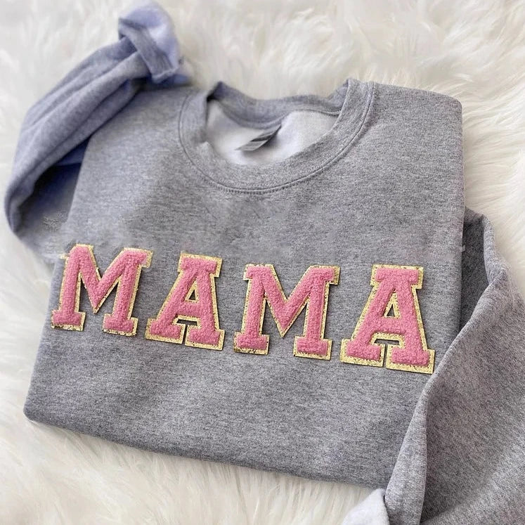 Boy MAMA Sweatshirt MAMA Patch Sweatshirt Boy Mom Gift