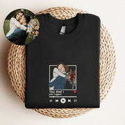 Custom Embroidered Sweatshirt Portrait Couple Family Gift