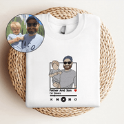 Custom Embroidered Sweatshirt Portrait Couple Family Gift