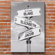 Crossroad of Love | Custom Children Names Premium Canvas