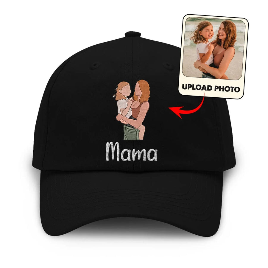 Custom 2D Embroidery From Photo - Personalized Mother Embroidered Classic Cap