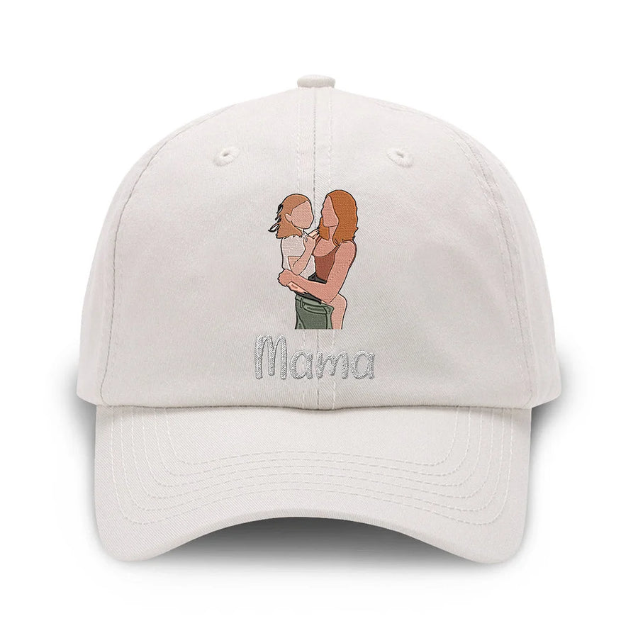 Custom 2D Embroidery From Photo - Personalized Mother Embroidered Classic Cap