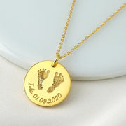 Actual Footprint Necklace with name