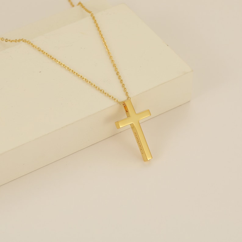 Cross Necklace with Custom Bible Verse and Name Engraving - Perfect Religious Jewelry Gift for Her