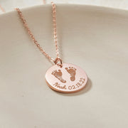 Actual Footprint Necklace with name