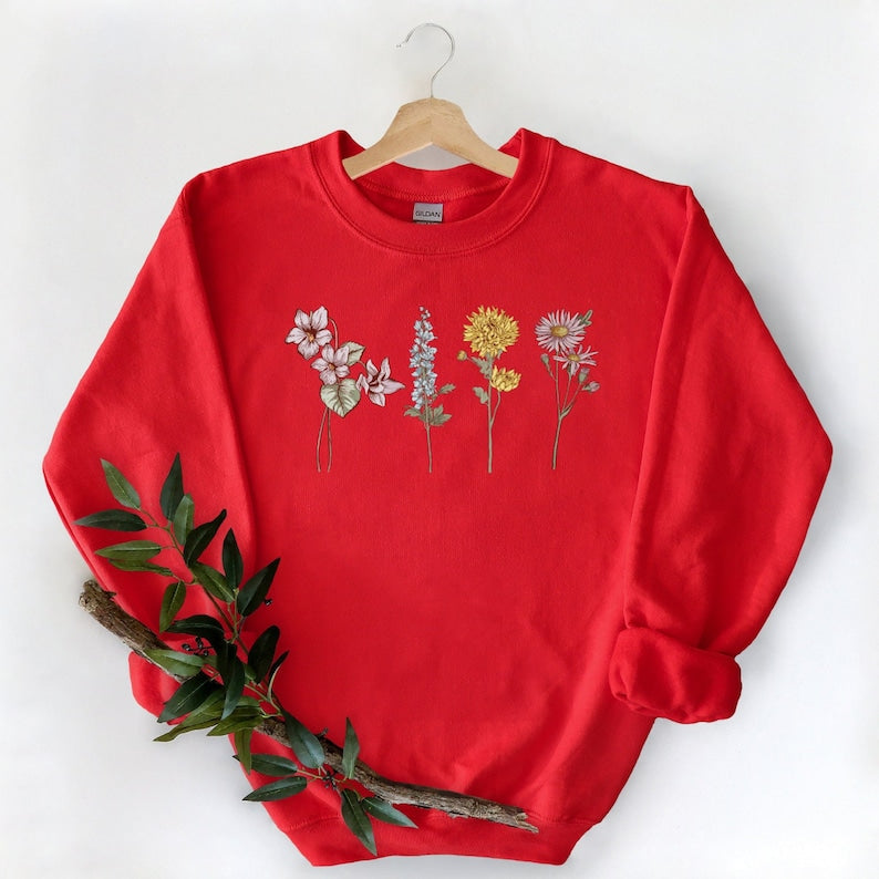 Birth Month Flowers Sweatshirt, Mothers Day Shirt