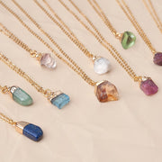 Raw Birthstone Necklaces - Birthstone Jewelry Gifts for Mom