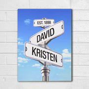 Crossroad of Love | Custom Children Names Premium Canvas